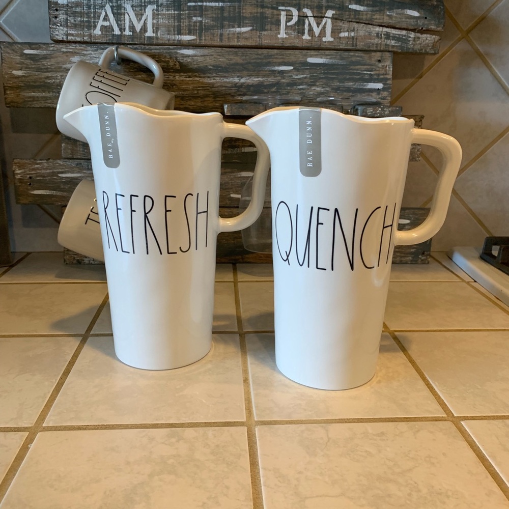 Rae Dunn QUENCH REFRESH melamine pitchers